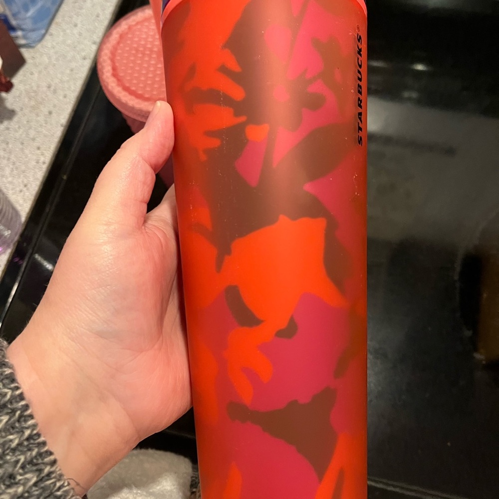 Starbucks Venti Soft Touch Floral Cup